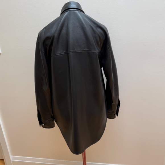 Wilfred Black Leather Jacket - Picture 3 of 14